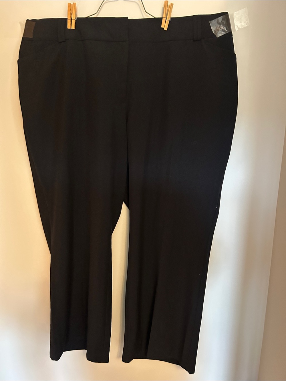 International Concepts boot leg curvy black midrise trousers size 26WP new w/tag